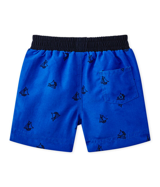 Costume da bagno bebé bambino stampato blu PERSE/blu SMOKING