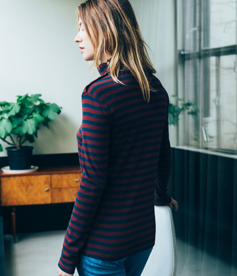 dolcevita donna blu/rosso