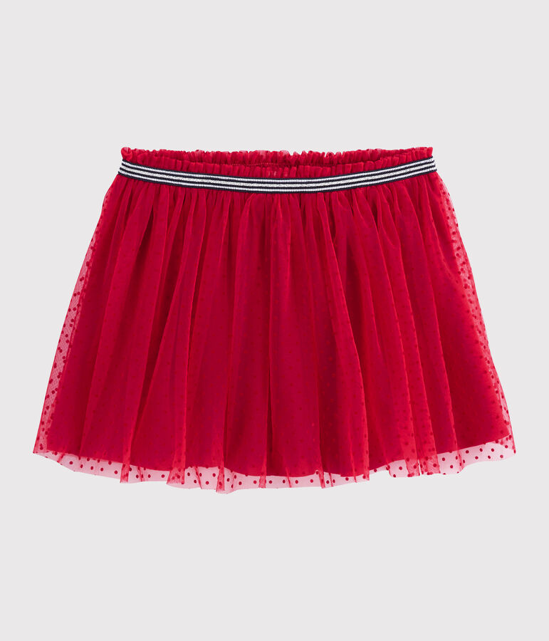 Gonna in tulle bambina rosso