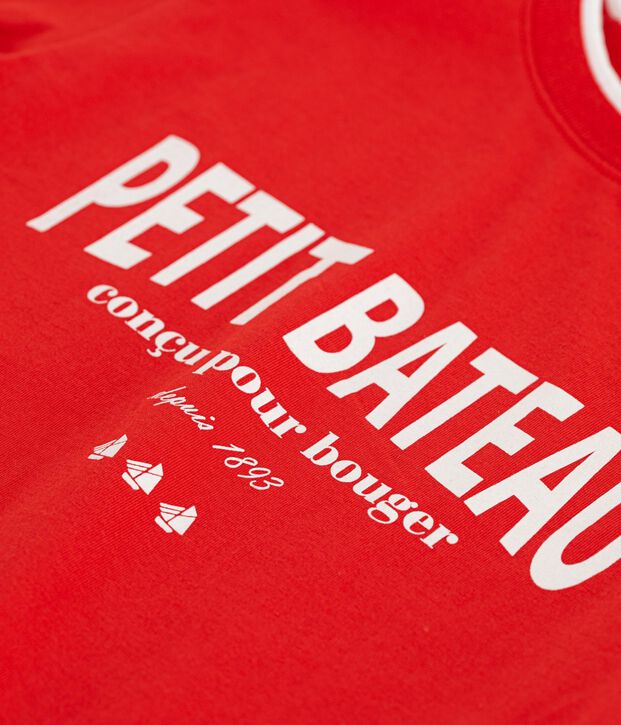 T-shirt a maniche corte in cotone bambina rosso