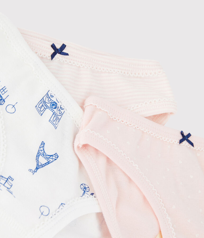 Confezione da 3 slip fantasia Parigi da bambina variante 1