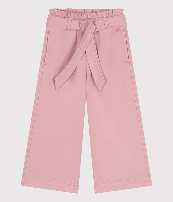 Pantaloni in misto cotone e lyocell bambina. rosa CHARME