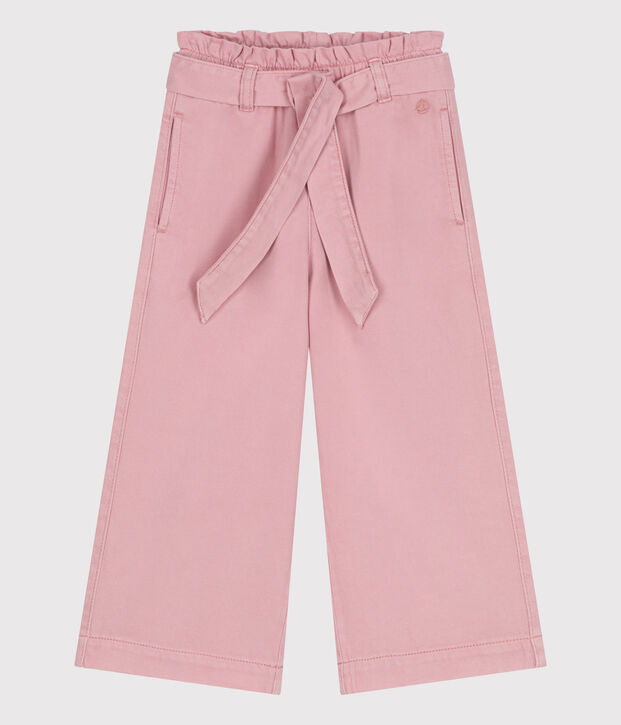 Pantaloni in misto cotone e lyocell bambina. rosa
