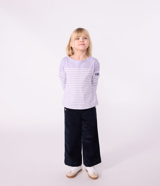 Marinière in cotone bambino viola SQUAW/ MILK