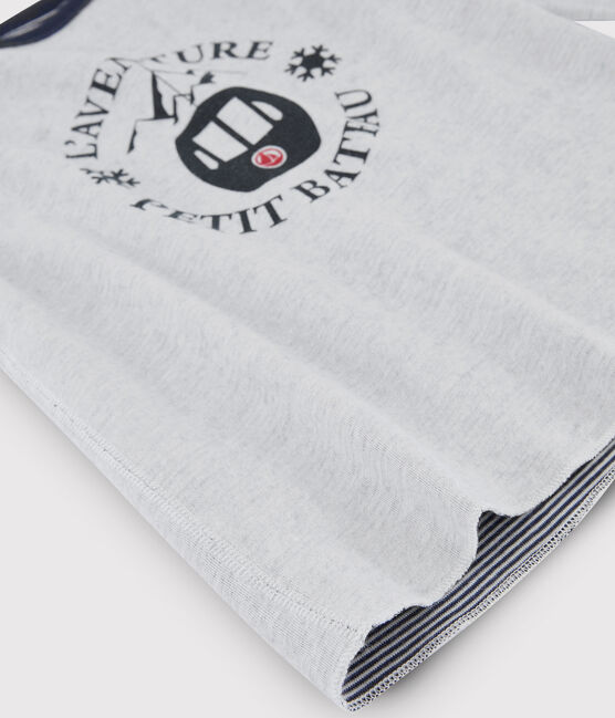 T-shirt double face bambino blu SMOKING/bianco MARSHMALLOW