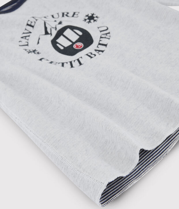 T-shirt double face bambino blu/bianco