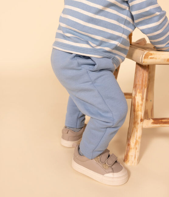 Pantaloni in tessuto felpato per bebè blu AZUL
