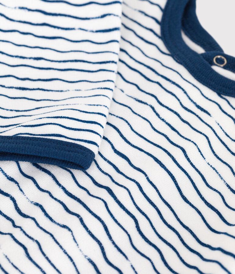 Tutina pigiama neonato in ciniglia bianco ECUME/ INCOGNITO