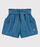Short in denim bio bambina blu DENIM CLAIR