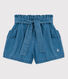 Short in denim bio bambina