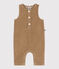 Tutina lunga in ciniglia tinta unita neonato beige ROCHE CLAIR