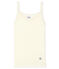 Canottiere con spalline bambina in cotone lana seta bianco MARSHMALLOW