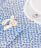 Pigiama donna con pantaloncini e t-shirt in cotone con motivo floreale blu MARSHMALLOW/ INCOGNITO