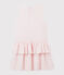 Abito senza maniche in jersey bambina rosa MINOIS/bianco MARSHMALLOW