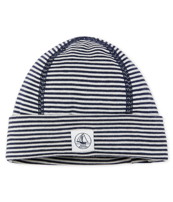 Cuffietta nascita anti-onde blu SMOKING/bianco ECUME