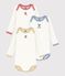 Set di body a maniche lunghe in cotone tinta unita neonato multicolore