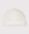 Cuffietta nascita bebè in ciniglia bianco MARSHMALLOW