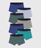 Set di boxer in cotone tinta unita bambino multicolore