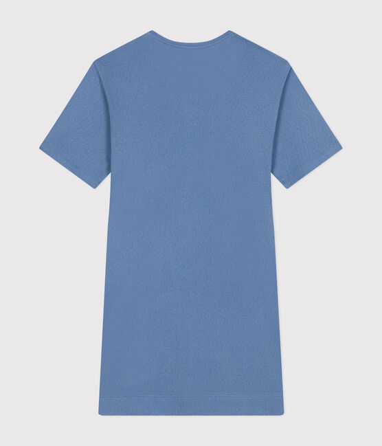 Camicia da notte in cotone traforato donna blu BEACH