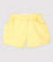 Short in seersucker (tessuto goffrato) bebè femmina giallo SHINE/bianco MARSHMALLOW