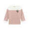 Marinière maniche lunghe donna bianco MARSHMALLOW/rosa COPPER