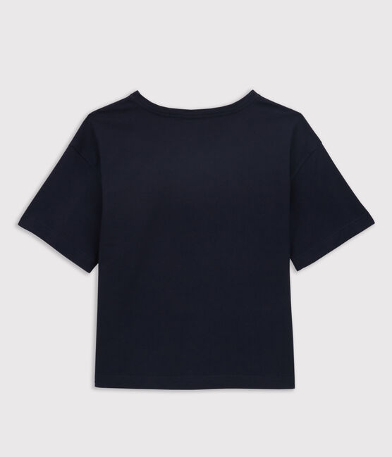 T-shirt LE BOXY in cotone donna blu SMOKING