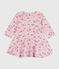 Abito a maniche lunghe in cotone con stampa a fiori neonata rosa JOLI/bianco MULTICO