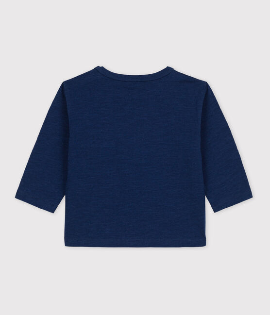T-shirt maniche lunghe bebè in cotone blu MEDIEVAL