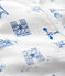 Tutina Paris bebè a costine bianco MARSHMALLOW/blu MAJOR