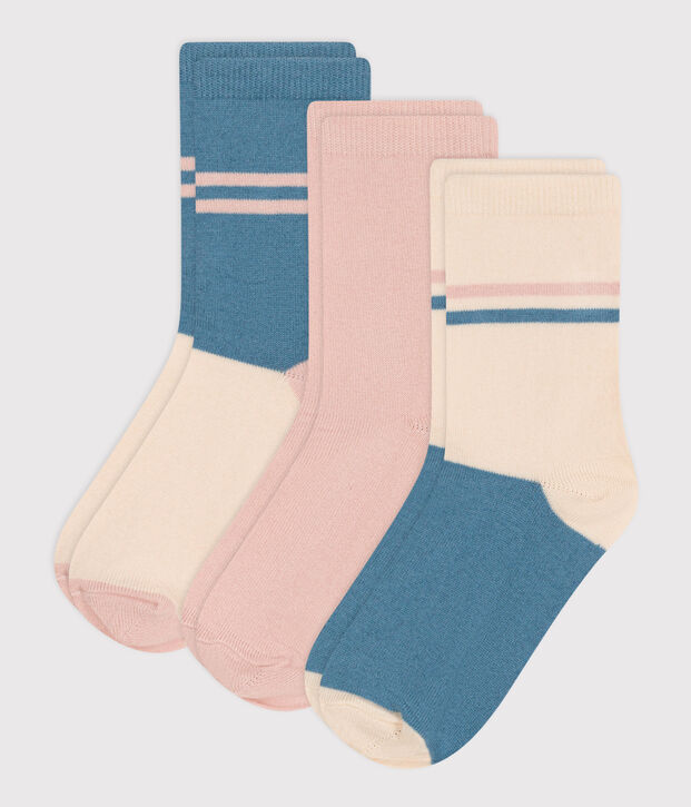 Confezione da 3 paia di calzini sportivi bambino unisex multicolore