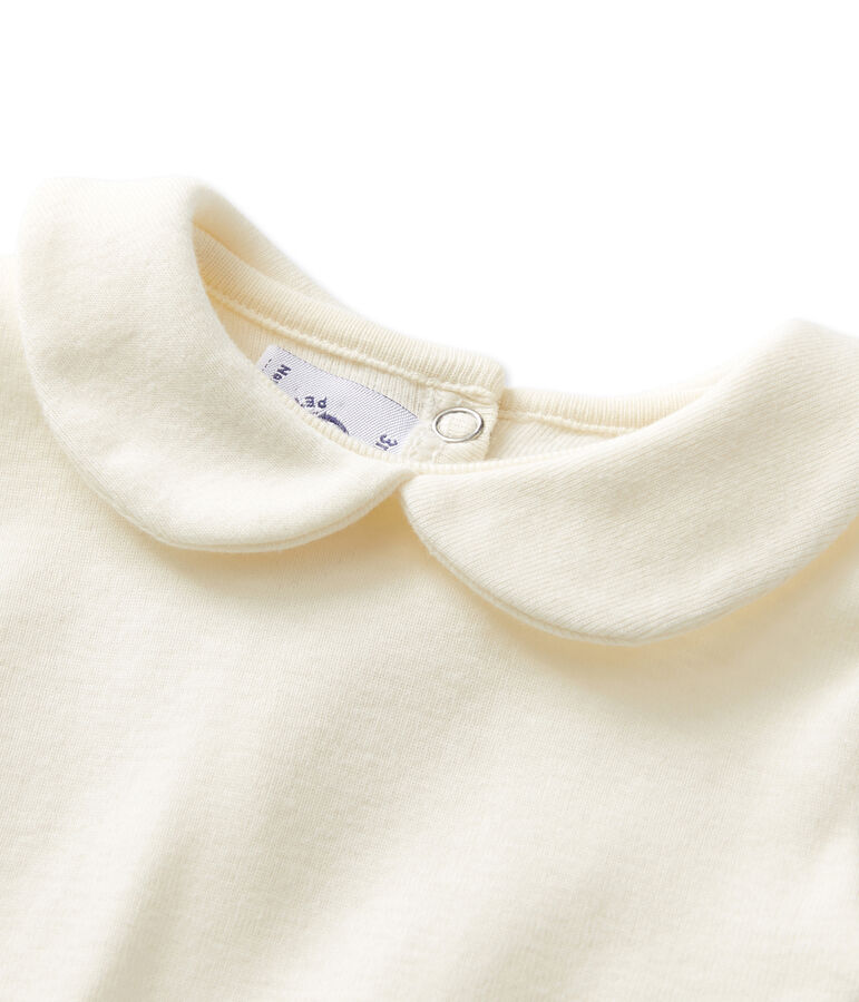 Body beb&eacute; femmina con colletto claudine bianco