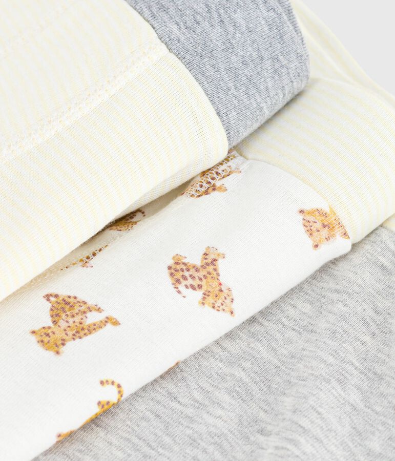 Set di boxer in cotone con vita rivestita leopardata bambino multicolore