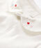 Body in cotone bebè con colletto bianco MARSHMALLOW