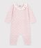 Tutina in maglia di misto lana e cotone tinta unita con colletto neonata BARELY