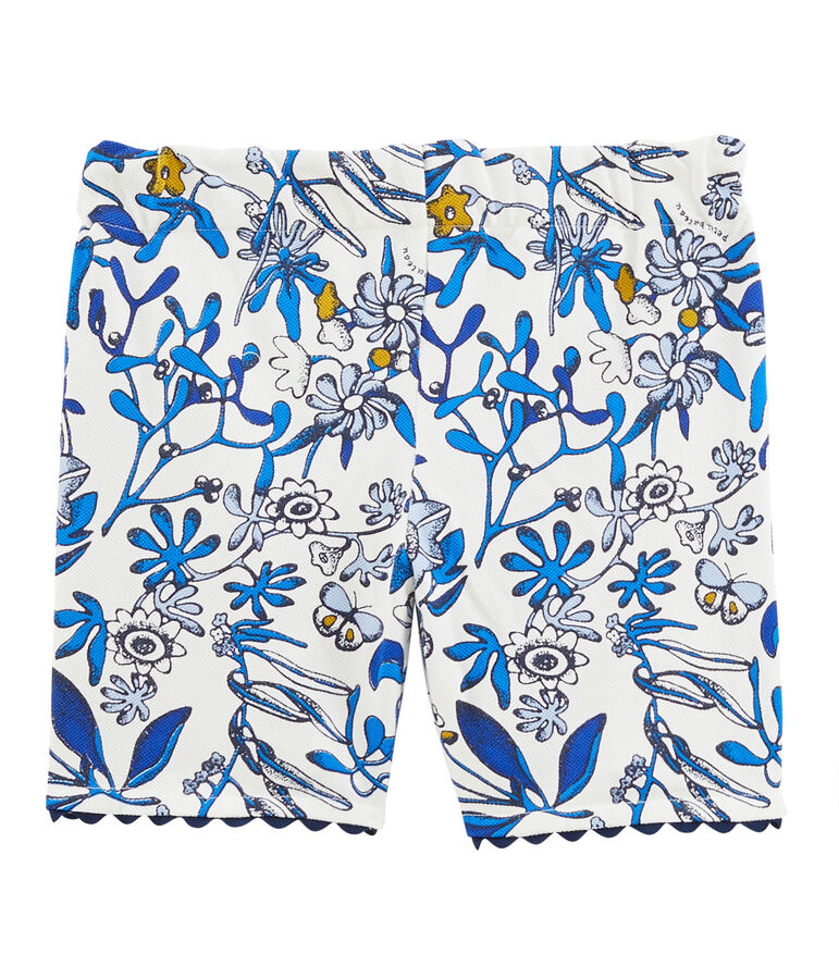 Bermuda bambina bianco/multicolore