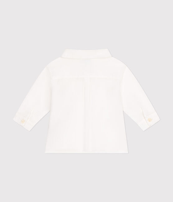 Camicia in popeline neonato bianco ECUME