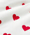 Giroletto cuore rosso bebè in costina bianco MARSHMALLOW/rosso TERKUIT