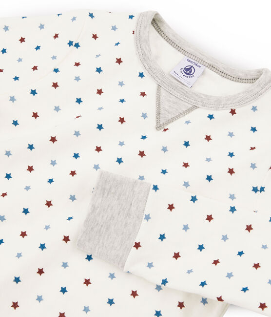 Pigiama bambino in tubique bianco MARSHMALLOW/bianco MULTICO