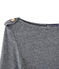 T-shirt donna a maniche lunghe in lino a righe blu SMOKING/bianco LAIT