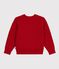 Maglione in misto lana e cotone jacquard bambino rosso CORRIDA