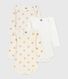 Set di body a maniche lunghe in cotone con stampa a cuori con paillettes neonato