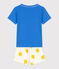 Pigiama corto blu bambino in cotone blu BRASIER/bianco MULTICO
