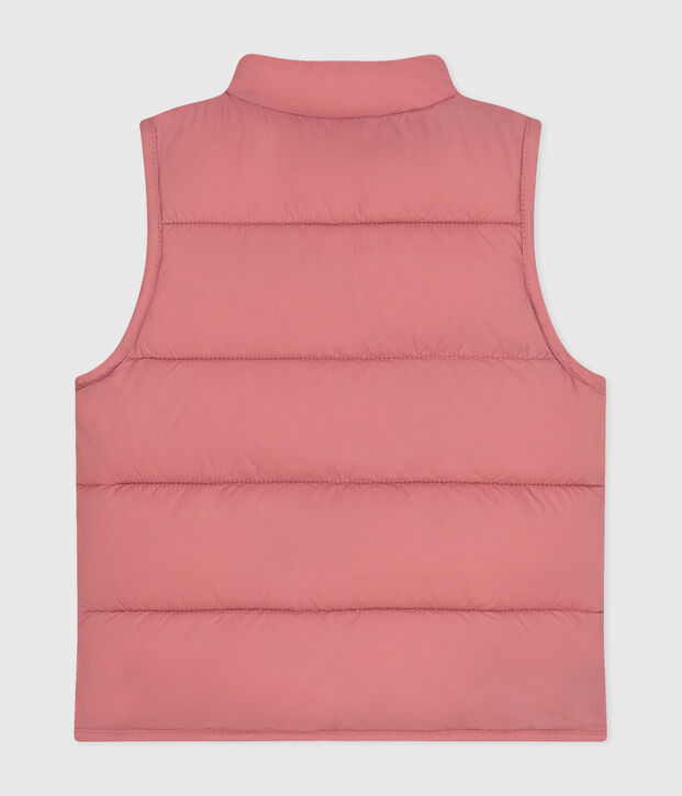 Piumino senza maniche trapuntato beb&egrave; rosa