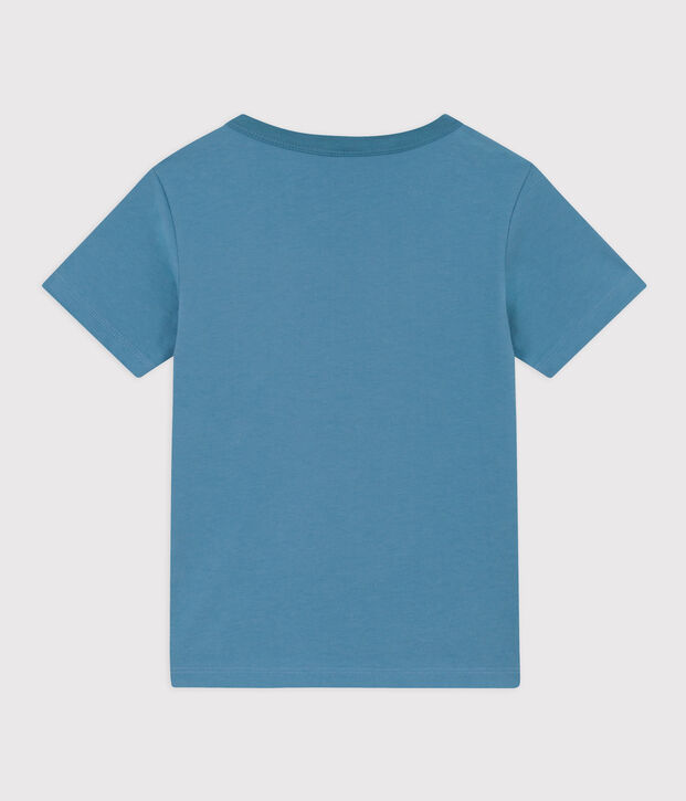 T-shirt  maniche corte in cotone bambino blu/verde