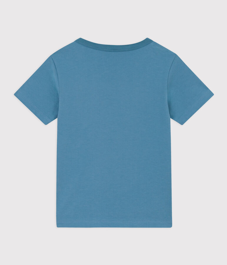 T-shirt  maniche corte in cotone bambino blu/verde