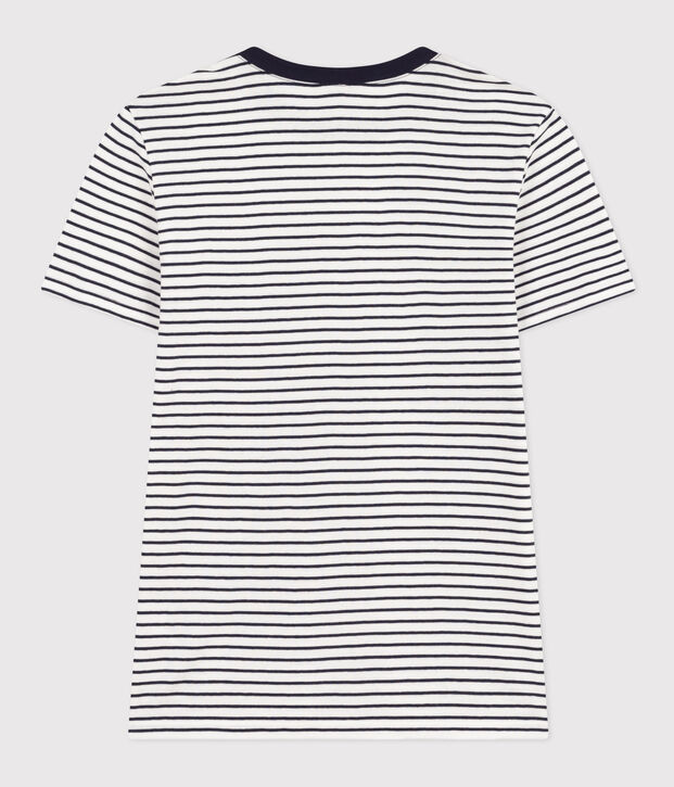 T-shirt L'Iconique in cotone a righe donna bianco/blu