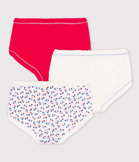 Confezione da 3 slip alti bambina in cotone variante 1