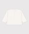 T-shirt a maniche lunghe in cotone tinta unita neonato MILK