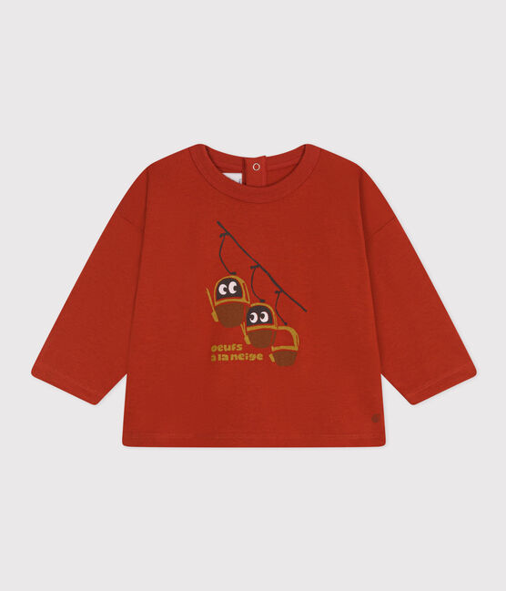 T-shirt a maniche lunghe in jersey per bebè rosso HARISSA