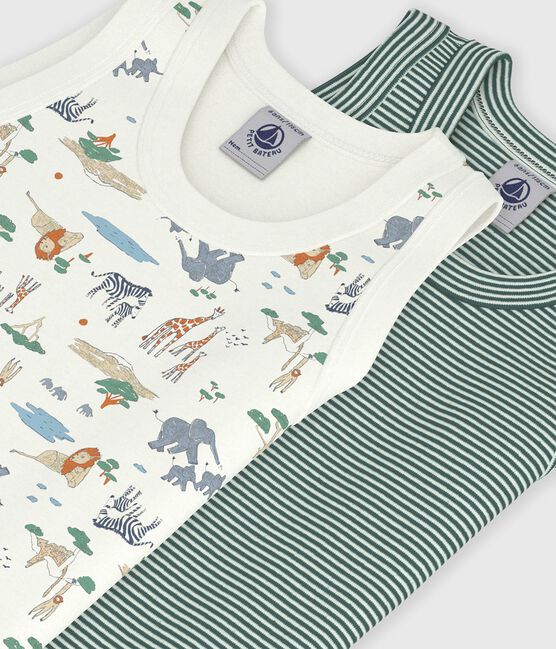 Set di canotte in cotone con stampa savana bambino variante 1